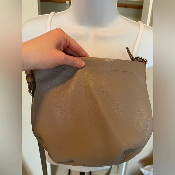 Christopher Kon Celi Small Leather Crossbody Bag in light grey. - Picture 11 of 14